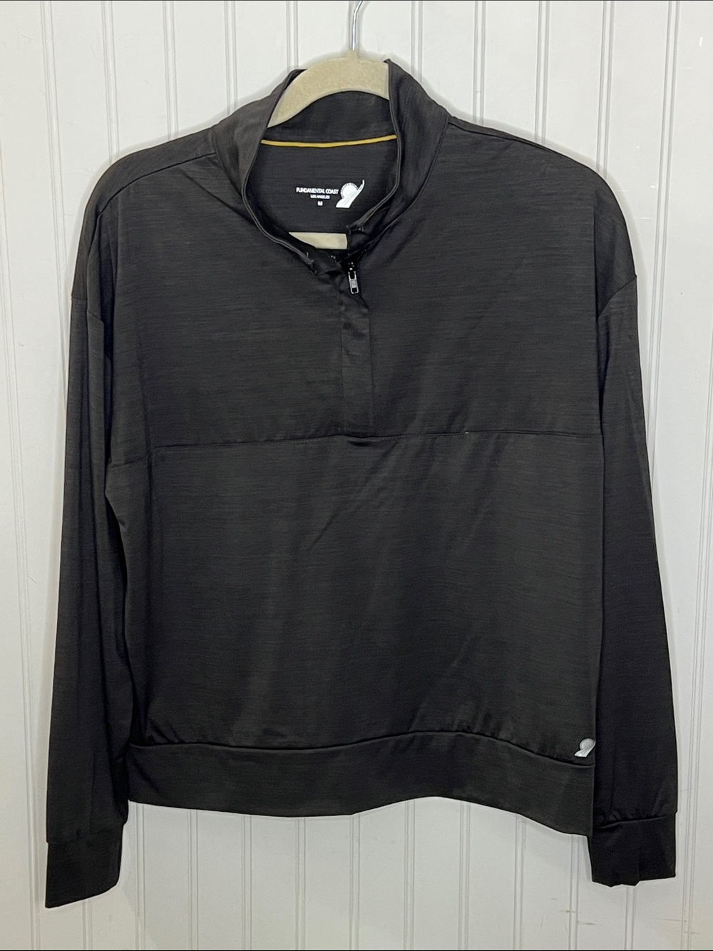 Fundamental Coast Maverick Heather Gray Quarter-Zip Pullover Size Medium